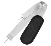 HOOWIFFY Adjustable Shoulder Strap 58.9 Inch Nylon Wide Silver | Non-slip, Padded Build, Metal Swivel Hooks, for Laptop Messenger Bag and Tool Box Use