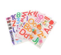 HOOWIFFY Alphabet Wall Stickers in Vinyl with Vibrant Colour and Adhesive Feature, for Daycare Rooms and Playroom Decor, Educational ABC and Number Decals for Nursery Walls