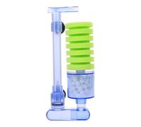 HOOWIFFY Biochemical Sponge Filter for Fish Tank and Aquarium with Stool Collector and Oxygenation Function Made of Plastic and Sponge 5w Power Suitable for Fish and Shrimp Aquarium