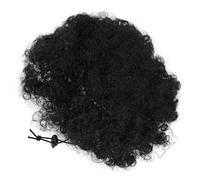 HOOWIFFY Black Drawstring Ponytail Hairpiece with Unique Design and Quick Effortless Styling for Women High Temperature Wire Synthetic Afro Bun Extension for Natural Afro Hairstyles