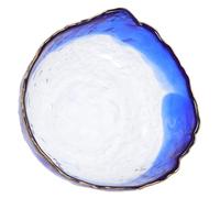 HOOWIFFY Blue Glass Soaking Bowl for Hands Nail Soak off Polish Remover Accelerates Soaking Process for Self-manicures Home DIY Nail Art