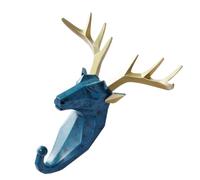 HOOWIFFY Blue Resin Animal Shaped Coat Hat Hooks Wall Hanger Decorative Wall Hooks for Coat Closet and Wardrobe Chic and Creative Design