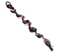 HOOWIFFY Bubble Braid Faux Ponytail with Elastic Tie Colored Braided Hair Extension for Women Easy to Use Comfortable Fit