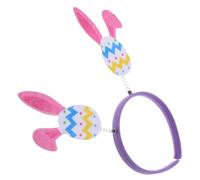 HOOWIFFY Bunny Ears Headband Cloth and Plastic for Adults Easter Cute Hairband with Bunny Ear Shape, Adds a Fun Twist for Easter Celebrations to Outfit and Party Dress