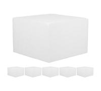 HOOWIFFY Cake Dummy Birthday Party Decoration and Arts and Crafts Projects 6pcs White Foam Square Practice Cakes DIY Modelling Easy Cleaning and Multifunctional Design