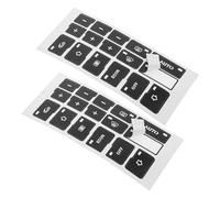 HOOWIFFY Car Button Repair Stickers 2pcs Black Adhesive for Car Center Console Buttons and Car Interior Buttons for Car Modification