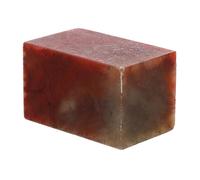 HOOWIFFY Chinese Seal Stone Stamp for Calligraphy and DIY Carving, Brown Sturdy Stone Material with Blank Surface, for Scrapbook and Invitation Letters