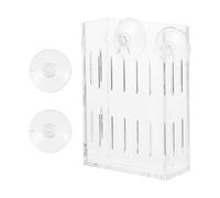 HOOWIFFY Clear Acrylic Aquatic Plant Cup with Suction for Fish Tank Wall Mount Permeable Holder for Freshwater Plants Compact Coral Rack Frame for Aquarium Landscaping