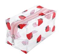 HOOWIFFY Cosmetic Bag Makeup Bag Portable Crack-Resistant PVC with Zipper for Outdoor Activities and Holiday