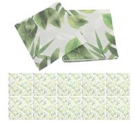 HOOWIFFY Decorative Tissue Paper Napkins 20 Sheets Per Pack 2 Packs with Leaf Pattern, Strong Water Absorption, Made of Wood Pulp Adorable Green Colour for Party and Dinner Use