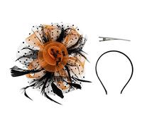 HOOWIFFY Delicate Black Gauze Party Hairband Lightweight Multi-function Head Dress for Wedding and Photograph Prop Accessory