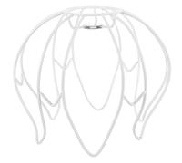 HOOWIFFY DIY Wire Lamp Shade Frame for Table Lights, Sturdy Iron Lampshade Cage with Modern White Finish, Multi-Functional Lamp Shade Guard for Home and Cafe Lighting