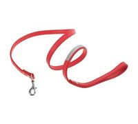 HOOWIFFY Dog Leash round Pu Leather for Small Dogs and Cats with Comfortable Soft Handle and Sparkly Rhinestone Studded Design, Red Sturdy Pet Walking Lead Suitable for Running and Camping