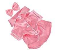 HOOWIFFY Dog Pajamas Headband Luxury Silky Comfort Soft Lightweight Satin Finish Stylish Lapel Design Bowknot Accessory for Indoor Sleep and Cosplay Partywear Suitable for Puppy and Cat
