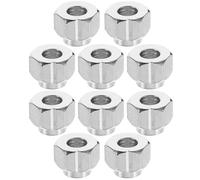 HOOWIFFY Eccentric Column Hexagonal Nuts with Threaded and Anti-loose Features 20pcs Made of Silver A3 Iron for 3d Printer Accessories Suitable for Linear Guide and Screw