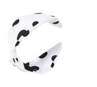 HOOWIFFY Fashion Wave Dot Hairband with Knot Design for Women, Plastic Material, White Colour, Keeps Hair in Place and Holds Hair Securely, Suitable for Everyday Wear and Occasions