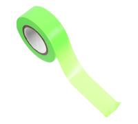 HOOWIFFY Fluorescent Marking Tape Green 2.5Cm X 30M PVC Non-Adhesive Tape for Hazardous Boundaries and Outdoor Safety Flagging