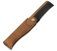 HOOWIFFY Foldable Comb Portable Beard Comb Ox Horn and Wood Material Brown Colour Gentle and Smooth Combing Detangling Hair Or Beard Compact Design for Travel Use Men’s Grooming Tool