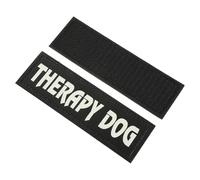 HOOWIFFY Glow Dark Hook and Loop Service Dog Patches Leather Dog Patch for High Visibility Training