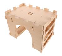 HOOWIFFY Guinea Hay Feeder, Convenient Dispenser with Quick Cleaning Feature and Wooden for Hay Bin Small Animals Chinchillas Indoor Use for Busy Owners