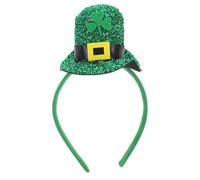 HOOWIFFY Hair Accessory St Patricks Day Green Cloth Hair Headband with 3d Shamrock Hat Design for Festival Photo Prop and Celebrating Special Occasions