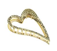 HOOWIFFY Hair Claw Clips and Lightweight Design with Sturdy Grip Stylish Gold for Valentine's Day Metal Hollow Heart-shaped Hair Clamps for Women or Home Use