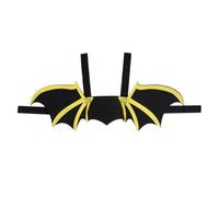 HOOWIFFY Halloween Pet Costume Bat Wings for Cats and Dogs Lightweight Felt Cloth with Sticky Strap and Bell for Halloween Party and Festival Atmosphere