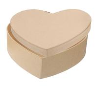 HOOWIFFY Heart Shaped Kraft Paper Box for Party Treats and Cosmetics, Beige DIY Packaging Box for Bridal Shower and Valentine's Day Presents