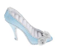 HOOWIFFY High Heel Shoe Jewelry Stand Earring Holder Display Rack with Rainbow Blue Resin Finish, Metal Jewelry Organizer for Earrings, Necklaces, Rings, for Home and Boutique Display