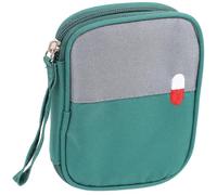 HOOWIFFY Household First Aid Pouch Portable Case Made of Green Oxford Cloth Practical Lightweight Design for School and Outdoor Activities