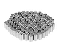 HOOWIFFY Hydraulic Hose Repair Ferrules Stainless Steel 100 Pieces 0.83X0.51In Compression Sleeves for High Pressure Use in Workshop and Home