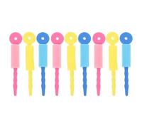 HOOWIFFY Jumbo Sponge Hair Rollers 9pcs Soft Flexible Curlers Heatless Styling Tools Friendly No Hair Damage for Overnight Sleep-in Use