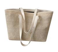 HOOWIFFY Large Straw Tote Bag for Women with Handwoven Straw and Pu Material, Multi-purpose Shoulder Bag with Large Capacity, for Daily Life and Party Use