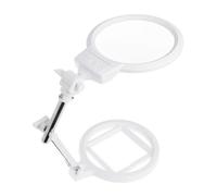 HOOWIFFY LED Craft Lamp with Metal Stand Magnifying Lamp 2.5x and 5x Magnifier Glasses High Brightness with Foldable Acrylic Base for Reading and Diamond Picture