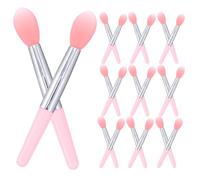 HOOWIFFY Lip Brush Silicone Silicone Texture, Soft 24pcs Portable Mini for Lipgloss and Lipstick Application with Easy Storage Design and Maximizing Coverage for Makeup Use