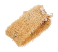 HOOWIFFY Loofah Bath Brush Body Brush Exfoliator 100% Natural Loofah Material Comfortable Grip Ergonomic Design Beige for Shower and Skin Cleansing
