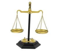HOOWIFFY Metal Balance Scale Decor Table Centerpiece Vintage Justice Scale Ornament Retro Desktop Balance Decoration for Home Office Lawyer Display