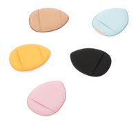 HOOWIFFY Mini Finger Size Makeup Powder Puff Set of 5pcs for Loose Powder and Blush, Hydrophilic Polyurethane Material with Strap, Suitable for Wet Use and Makeup Application Random Color