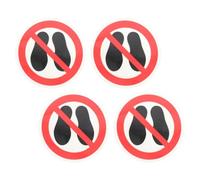 HOOWIFFY No Stepping Warning Sign Stickers 4pcs Sturdy Adhesive Safety Labels for Steel and Smooth Surfaces, Remind People to Pay Attention to Safety in Warehouses and Equipment Factories