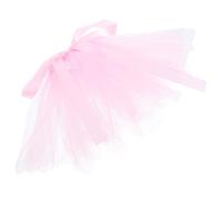 HOOWIFFY Pet Lace Mesh Dress Dog Birthday Outfit Breathable Easy to Wear Lace Mesh Material Pink Tutu Skirt for Wedding and Casual Day out Girl Dogs