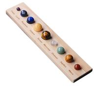 HOOWIFFY Planet Ornaments Decorative Planet Ornament Tabletop Decor Natural Stone Wood Delicate Appearance Collectors Collection Decorative Tabletop