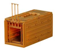 HOOWIFFY Plastic Bird House for Small Birds and Parrots with Convenient Installation and Easy Assembly and Cleaning Brown Transport Cage for Home Use