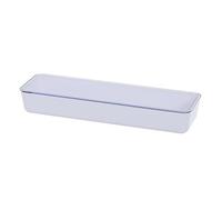 HOOWIFFY Plastic Cutlery Organizer Box for Chopsticks and Forks with Waterproof Design, White Plastic Kitchen Utensil Holder Suitable for Kitchen Drawer Or Counter-top Storage