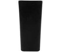 HOOWIFFY Plastic Small Trash Can with Lid for Bathroom Bedroom, Black Plastic Waste Bin with Swing Pop-Up Cover, Household Convenient Garbage Basket for Kitchen and Living Room