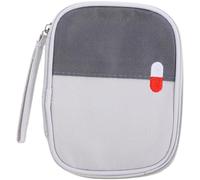 HOOWIFFY Portable Medicine Bag Small Travel Emergency Organizer with Handle Lightweight Outdoor Storage Pouch for Car Boat Hiking