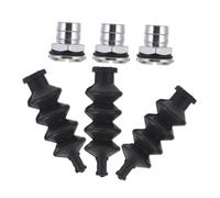 HOOWIFFY Push Rod Rubber Seal Bellow Waterproof and All-weather Usage 3 Sets with Aluminum Mount for Rc Boat Model Ship Building Accessories for DIY Upgrade and Sheltered Outdoor