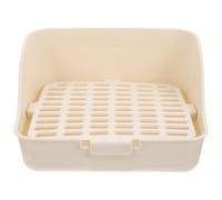 HOOWIFFY Rabbit Potty Training Toilet Plastic Corner Litter Box for Small Pets Bunny Toilet Basin White Suitable for Rabbits and Guinea Pigs