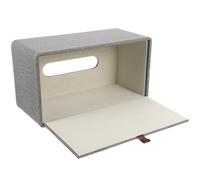 HOOWIFFY Rectangular Tissue Box Holder with Decorative Pu Leather Cover and Bottom Opening Napkin Storage Case for Office Home Bedroom Restaurant and Hotel Use
