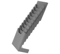 HOOWIFFY Retractable Desktop Time Cards Holder with 10 Slots, Practical Plastic Rack Shelf for Office and Home Attendance Cards Storage and Organisation