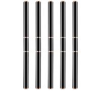HOOWIFFY Rose Gold Double-Ended Nail Art Brush Pen Set 5 Black Dual-Tip DIY Nail Drawing Pens Painting Professional and Home Use